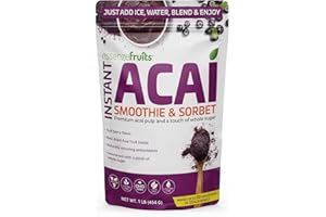Essenzefruits Instant Acai Powder – Smoothie & Bowl Mix, Freeze-Dried Brazilian Superberry, Non-GMO, Vegan, Gluten-Free, Antioxidant-Rich, Plant-Based Superfood from Brazil (1 lb - 454g)