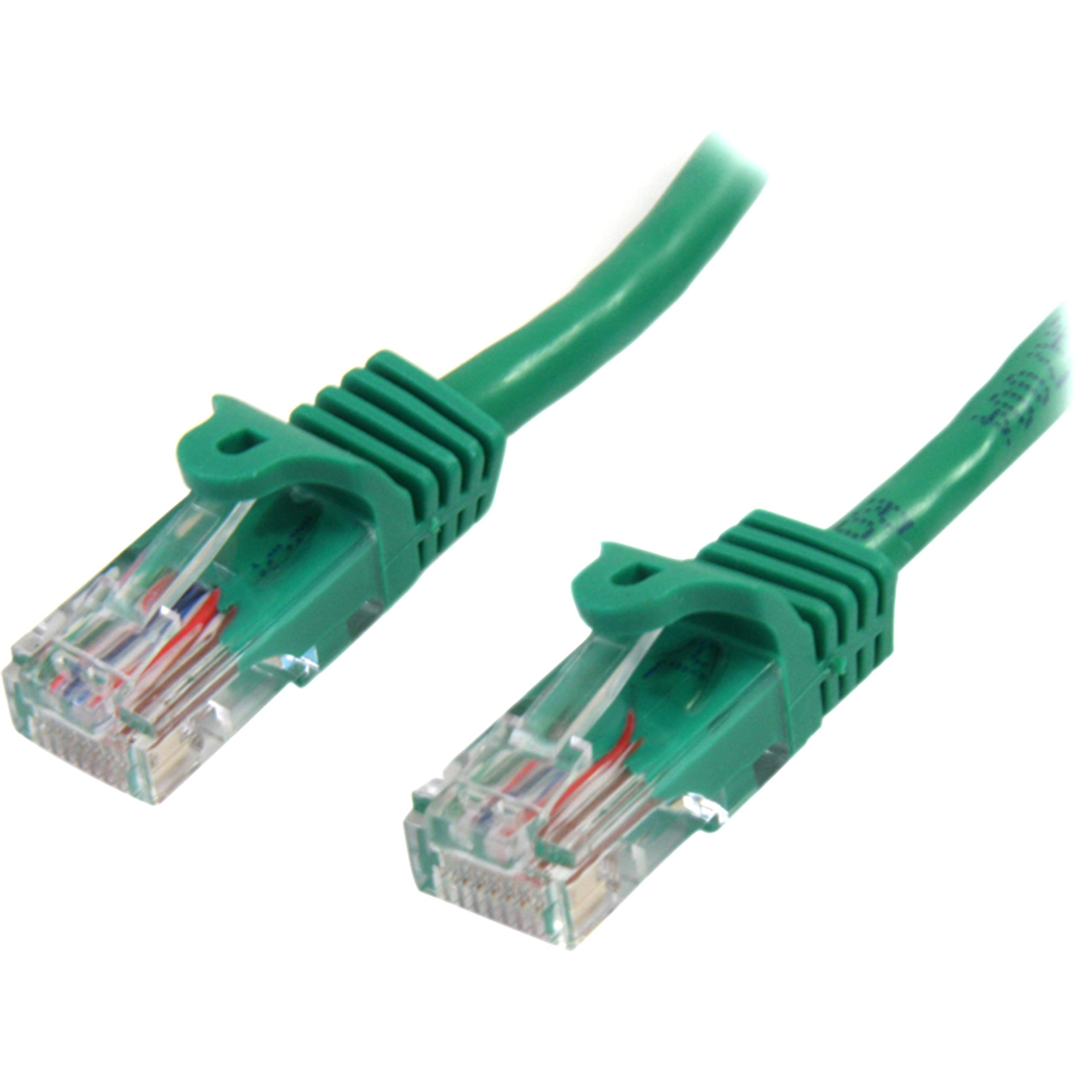 StarTech.com 45PAT5MGN 5 m Green Cat5e Patch Cable with Snagless RJ45 Connectors, Long Ethernet Cable, 5 m Cat 5e UTP Cable