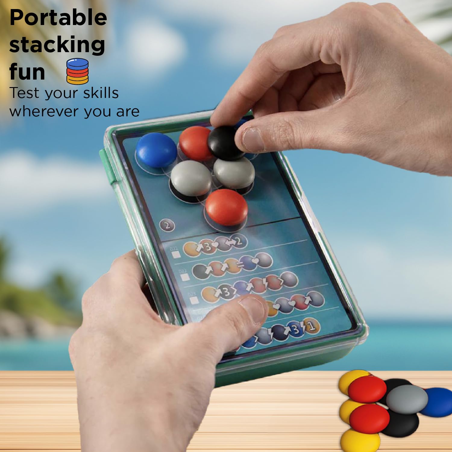 Dimension: The Brain Game to Go | Brainteasers |Puzzles| Solo Games | 1 Player | Dimension | Stacking Game | Kosmos Game