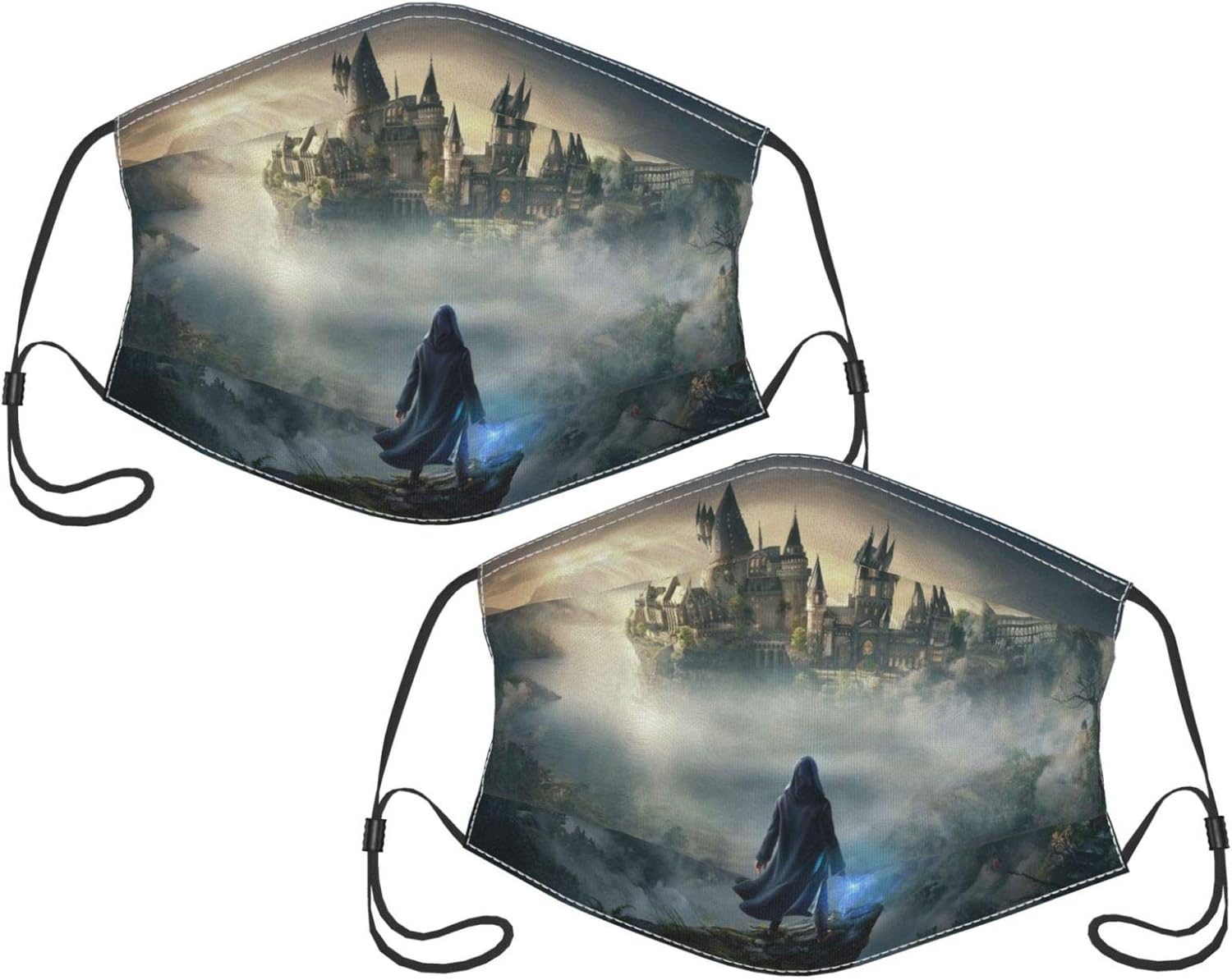 2 PCS Face Masks Hogwarts Legacy Washable Face Cover with Replaceable