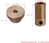 CNBTR 40T Brass Gear Wheel 5mm Hole Shaft Kit 0.5 Modulus 1:40 Reduction Ratio view 4