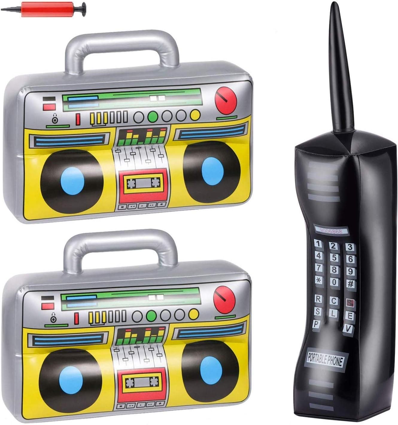 Amazon Com Inflatable Boombox Inflatable Mobile Phone Toy Set