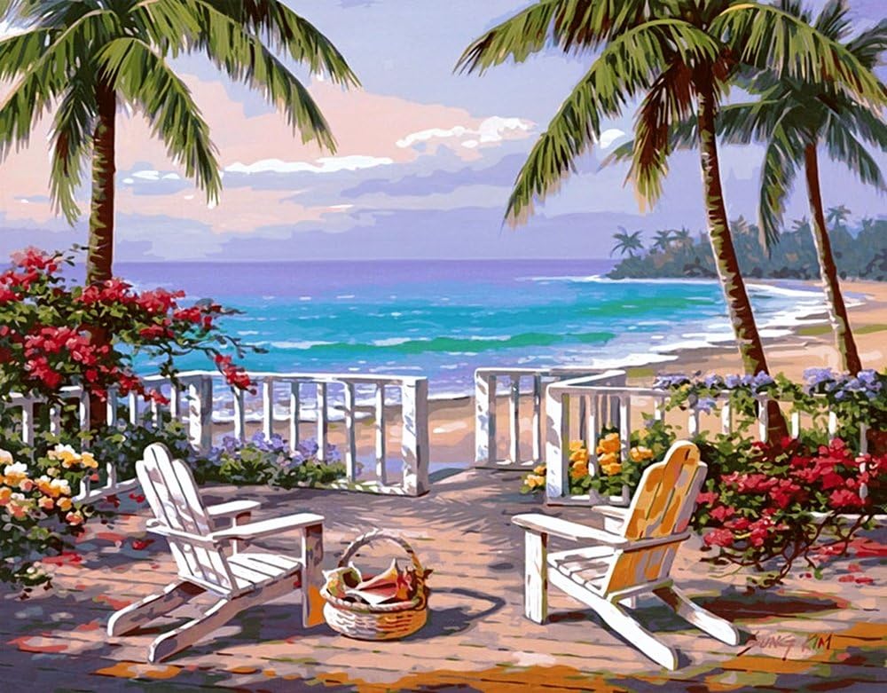 Paint By Number 16" X 20" Kit (Framed) Hawaii Beach Vacationland