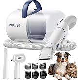 oneisall Dog Grooming Vacuum with Clippers &amp; 4 Tools | 15000Pa Suction Power, Dog Grooming Kit, Low Noise&le;59dB, Clippers &amp; Grooming Included, 2L Large Dust Canister