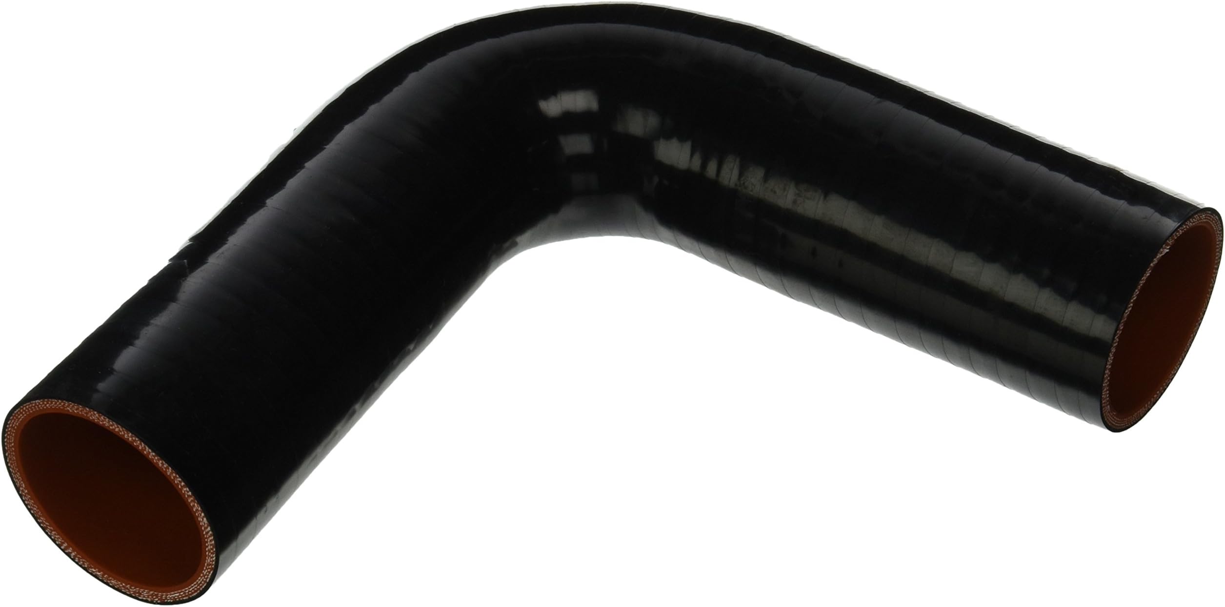 HPS HTSEC90-200-BLK Silicone High Temperature 4-ply Reinforced 90 degree Elbow Coupler Hose, 55 PSI Maximum Pressure, 3.5" Leg Length on each side, 2" ID, Black