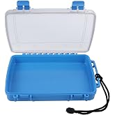 Wxvhji Waterproof Dry Box Floating Watertight Storage Box for Kayak &amp; Boat | Waterproof Drybox Container, with Rubber Gasket &amp; Transparent Lid &amp; Rope for Water Sports, 9.4" L x 6.5" W x 2" H