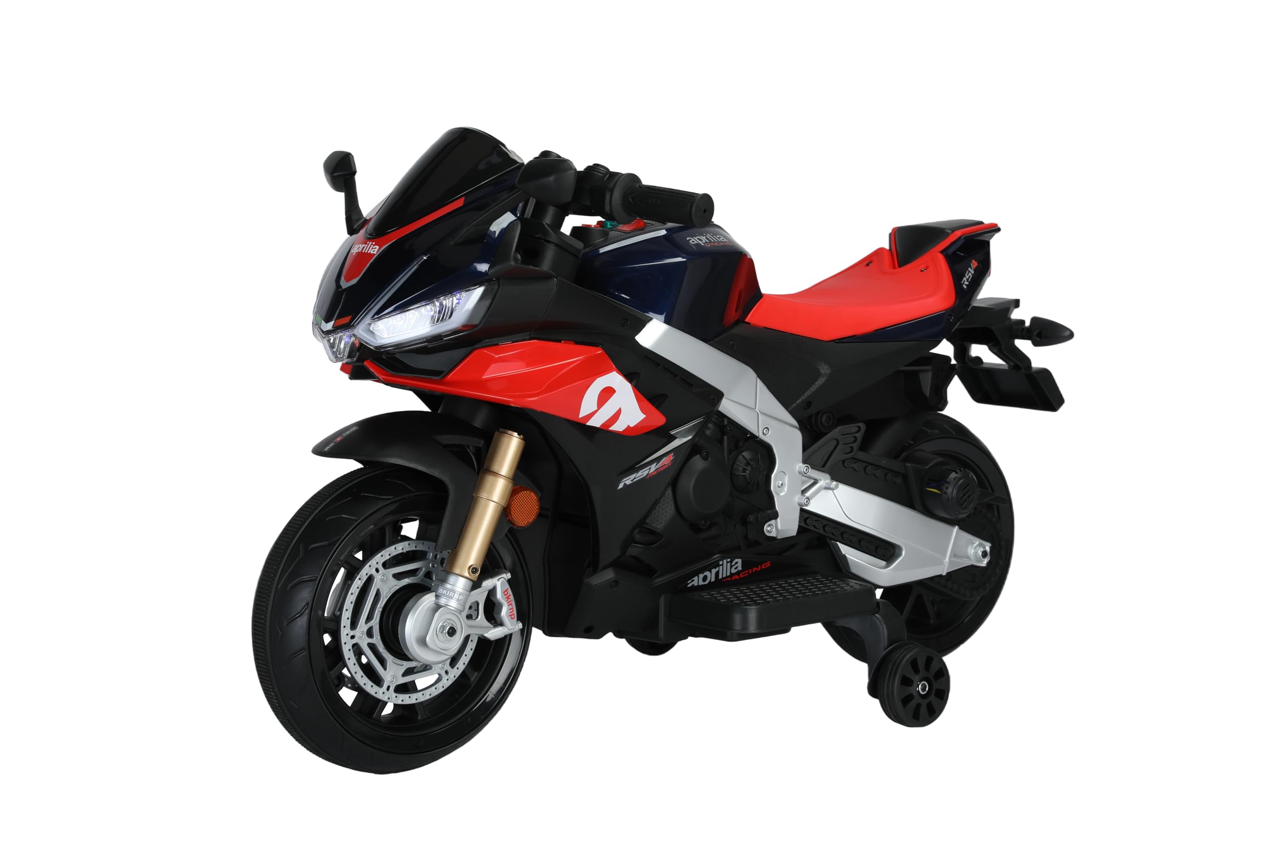 Photo 1 of 12V Kids Motorcycle, Electric Motorcycle for Kids with Long Battery Life, Top Speed to 3mph, Aprilia Licensed Ride On otorcycle with EVA Wheels, Training Wheels, Large Seat-Blue****USED****NEEDS TO BE CLEANED****