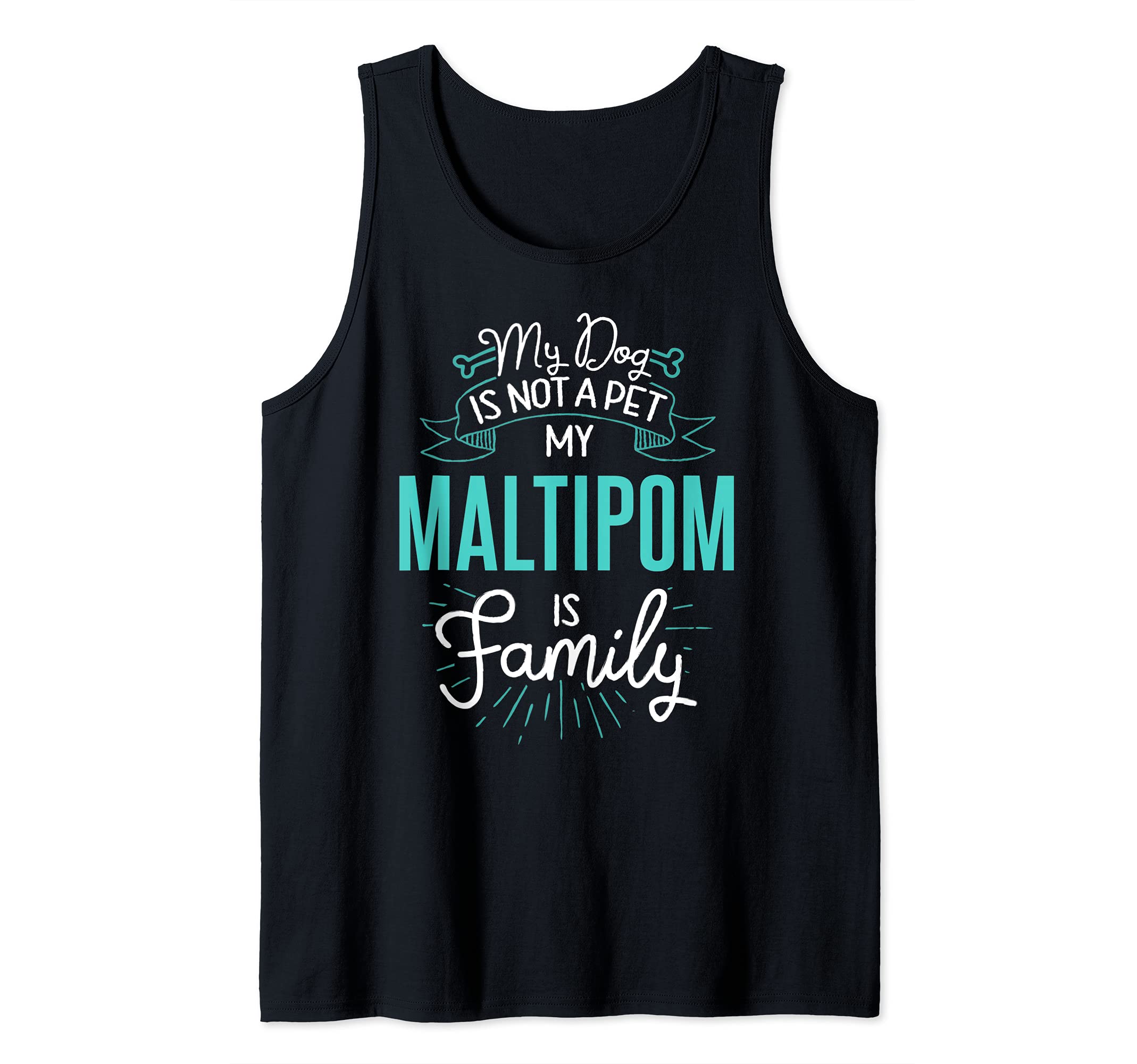 Cute Maltipom Design Family Dog Giftn Tank Top