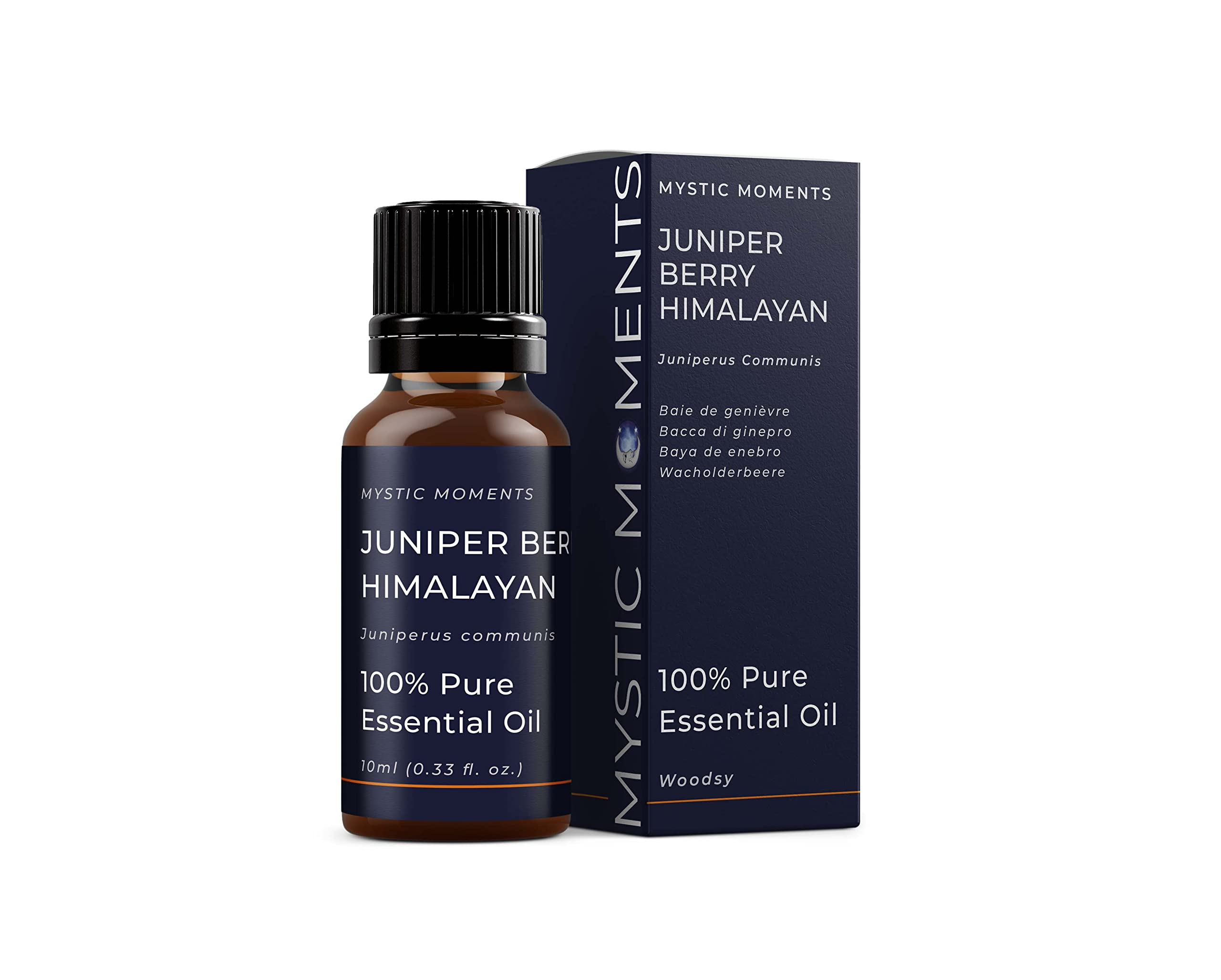 Mystic Moments | Juniper Berry Himalayan Essential Oil 10ml | Juniperus communis | 100% Pure Aromatherapy Oil for Diffusers & Fresh Home Ambience | Crisp Woody Scent