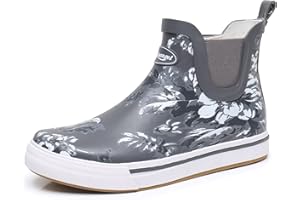 RAINANGEL Rain Boots for Women and Men,Unisex Ankle Rain Shoes Anti-Slipping Rainboots with Comfortable Lightweight Garden Rubber Rain Boot and Outdoor Work Shoes,Waterproof Fishing Deck Boots
