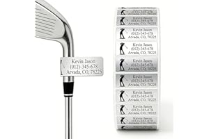 XRLSG Golf Club Labels Personalized 50PCS Custom Waterproof Name Labels Stickers for Club Identification Golf Gift for Men & 