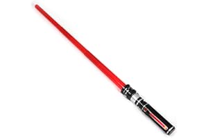 MewduMewdu Light up Saber Toy with Electronic Lights & FX Sound Effect for Kids and Adults, Red LED Light Expandable Saber Toy for Roleplay(Standalone)