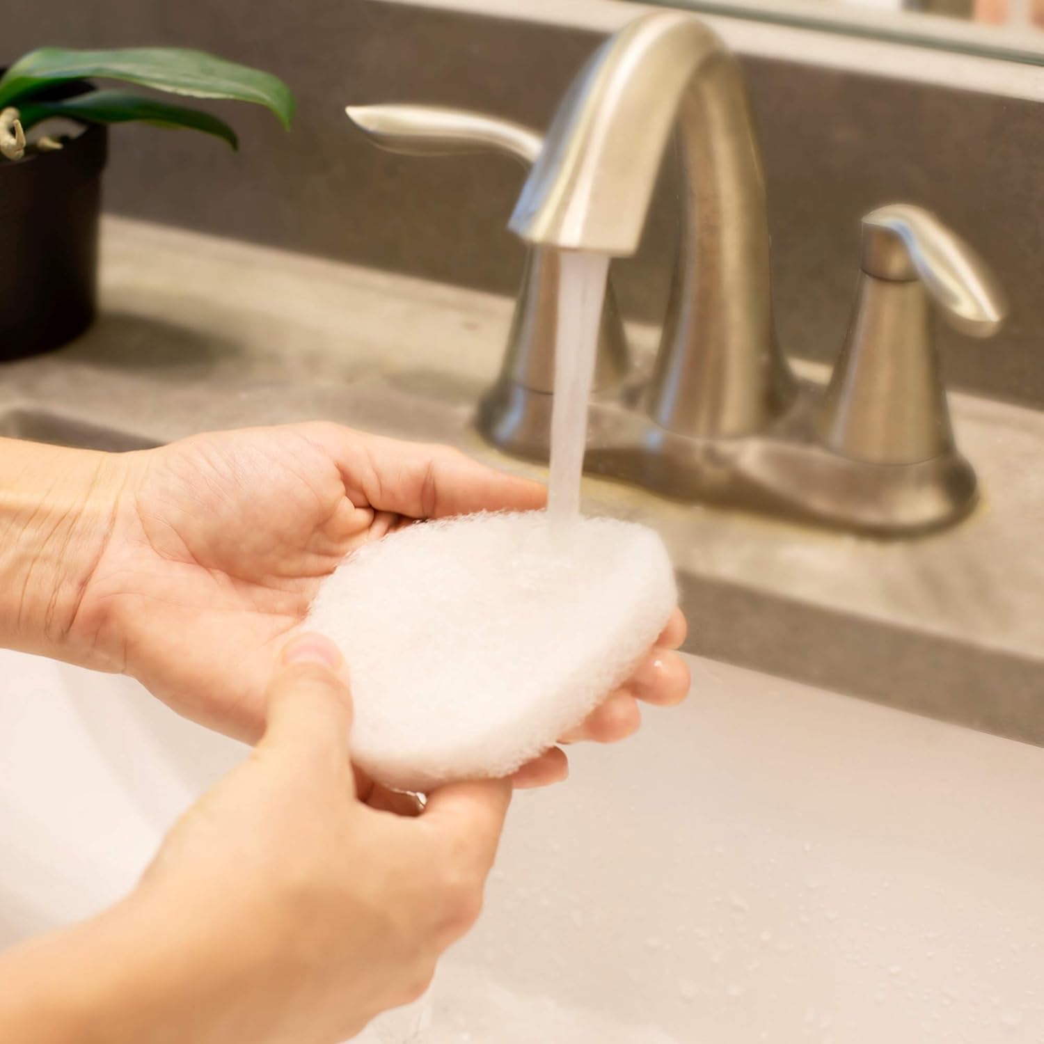 10 Pack Facial Sponge For Daily Deep Cleansing And Regular Exfoliating - Regular Buff Puff Style Exfoliating Pads Perfect Puf For Removing Dead Skin, Dirt & Makeup - Normal to Oily - Made In The USA : Beauty