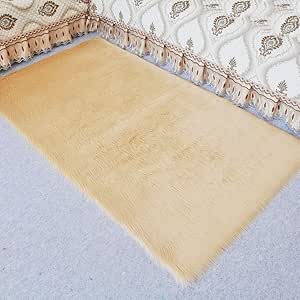 Alfombras Peludas, Alfombra de Piel Sintética, Alfombra Suave y