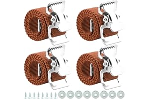 HKZTUY 4PCS Drywall Stilts Straps - Adjustable Nylon Replacement Parts, Safety & Comfort, for High Wall Painting, Street Performances - Ideal for Contractors & Artists (Reddish Brown)