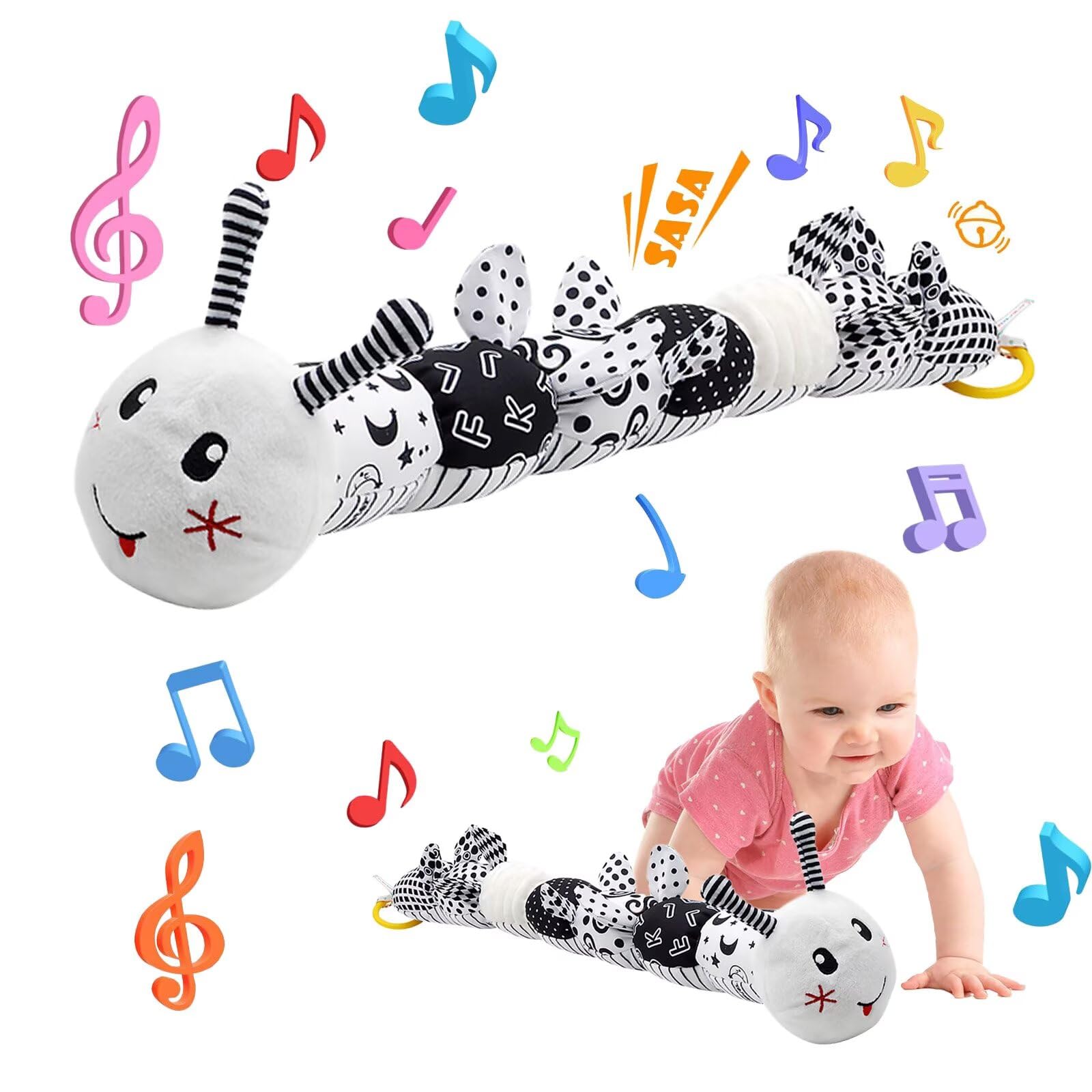 Photo 1 of Pau1Hami1ton Baby Toys 3-6-12 Months Musical Plush Caterpillar Toy,Newborn Toys with Crinkle and Rattles,Baby Sensory Toys,Newborn Boy Girl Gifts.