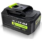 FLUENTPOWER 18V MAX 4.0Ah Lithium-Ion Battery Replacement Cordless Pump FSP20DC-2, FSP20DC-4-NB and Ratchet Wrench FRW01-18V, FRW02-18V, Black