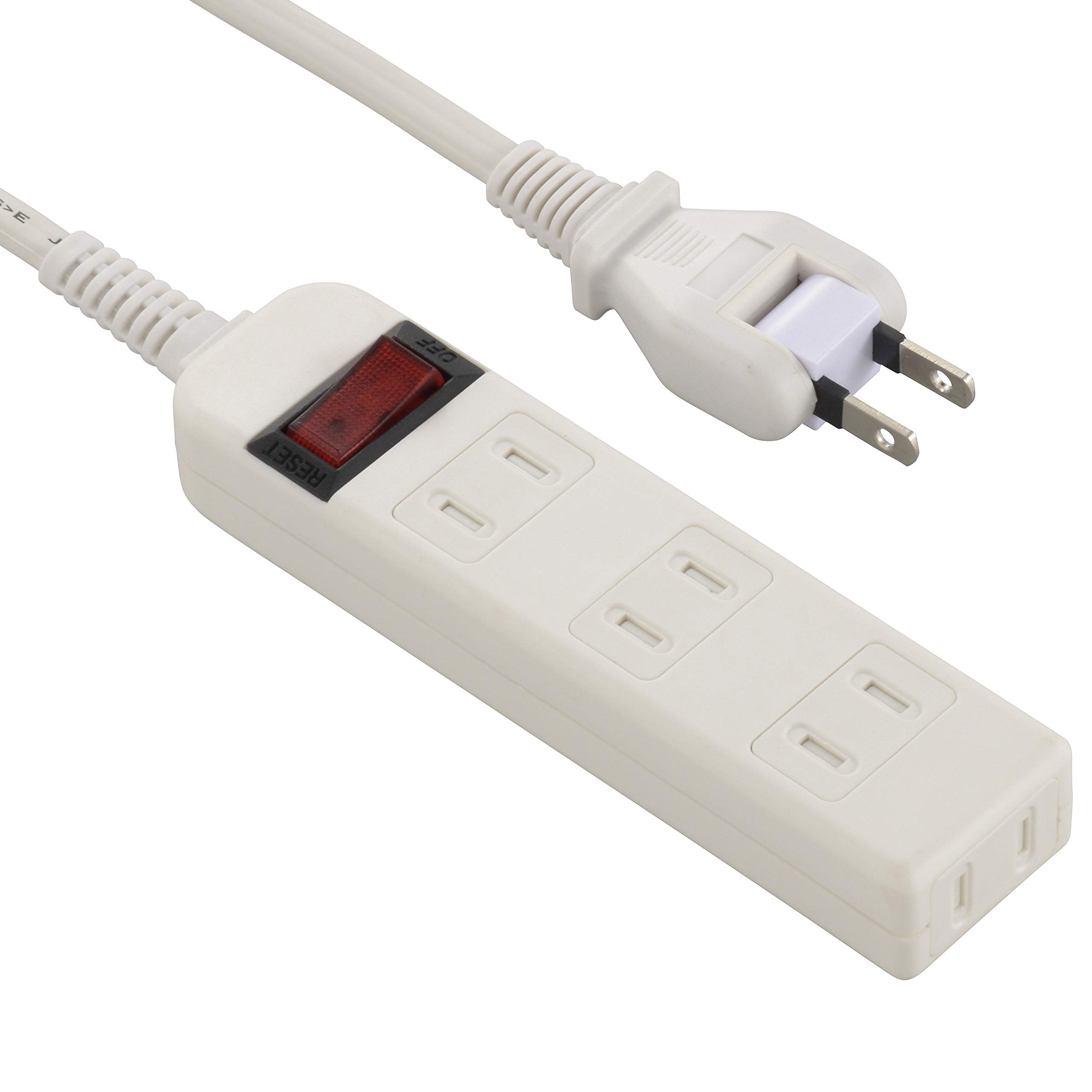 オーム電機 ブレーカー付安全タップ 4個口 2m 白の商品画像