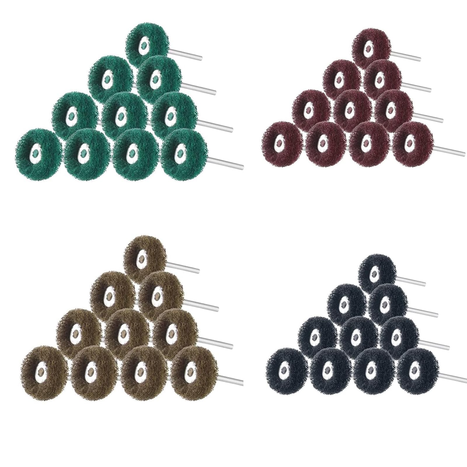 HSEAMALL 80PCS Polishing Buffing Wheel Abrasive Wheel 1/8"(3mm) Shank for Rotary Tools Polishing Accessories Sanding Dusting