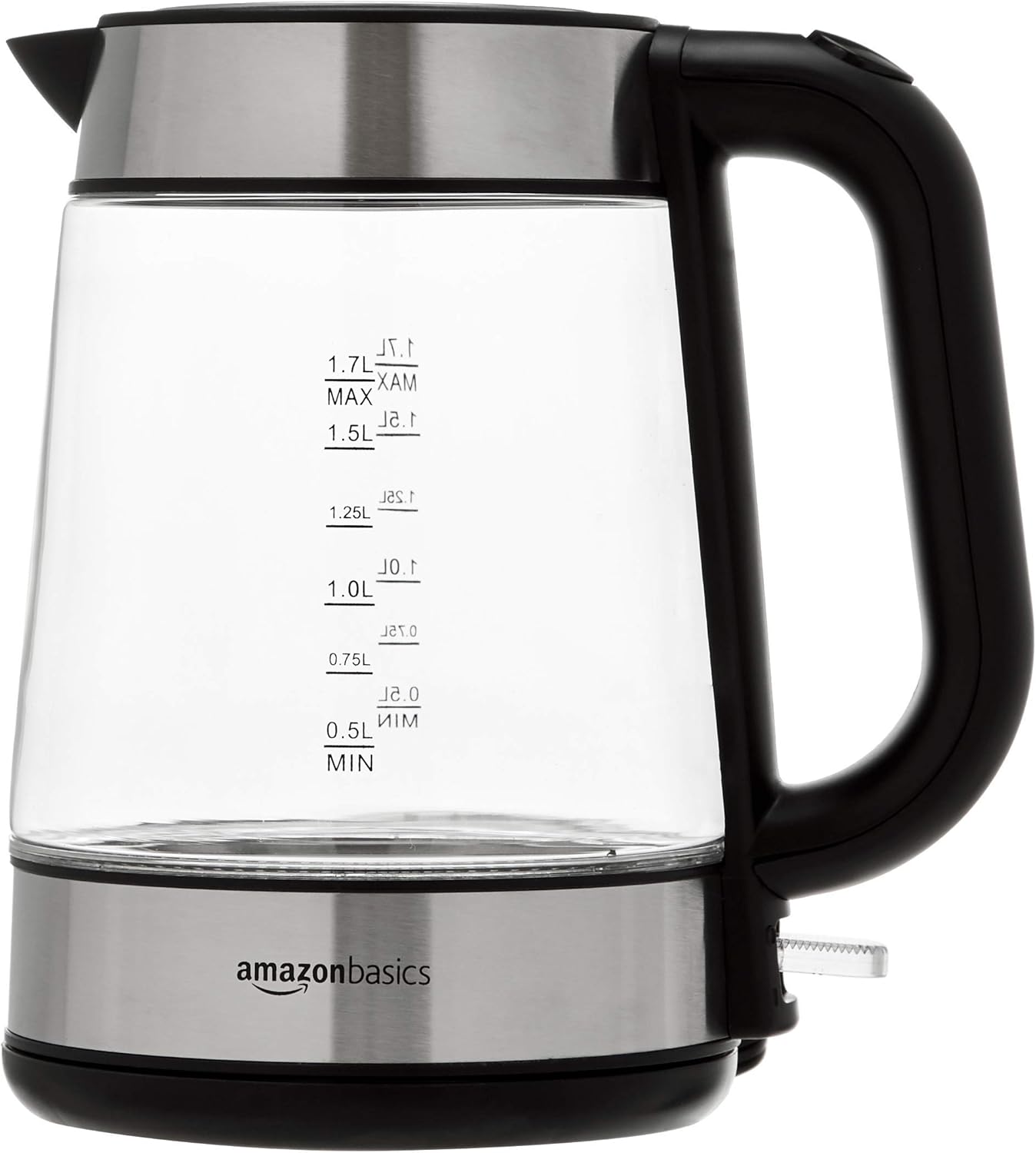 Basics Electric Glass and Steel Kettle - 1.7-Liter: Kitchen & Dining