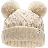 FURTALK Toddler Winter Hat Pom Pom Beanie Knitted Warm Hats for Baby Kids Boys Girls