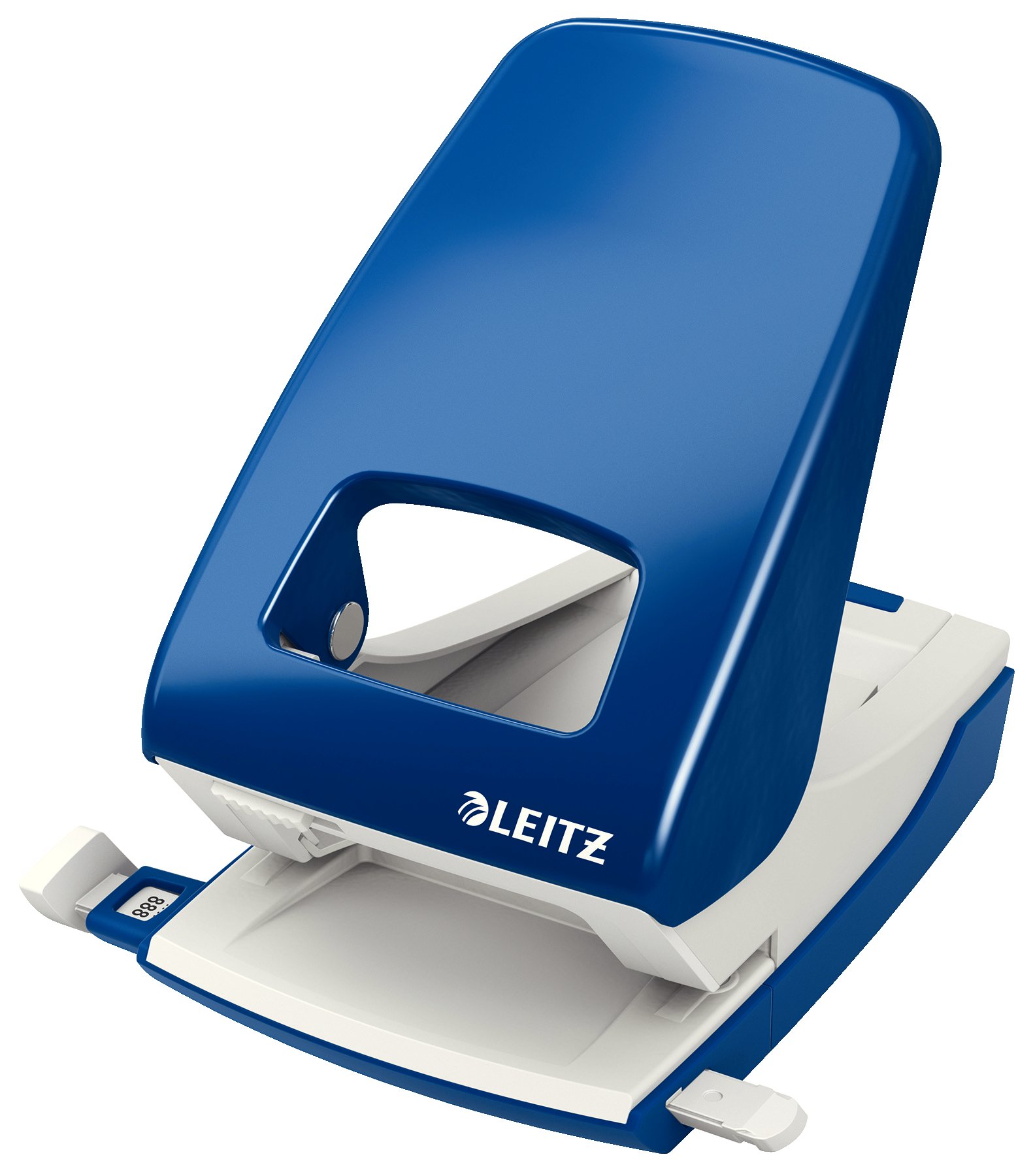 Leitz Stark NeXXt 51386035 Hole Punch Blue 40-Sheet Strength in Blister Pack