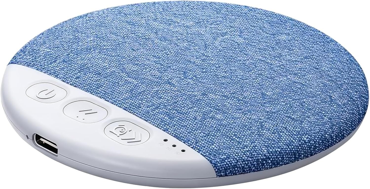 Tlizzf Bluetooth Pillow Speaker, Sleep Pillow Speaker for Sleeping – Mini Bone Conduction Sleep Aid with Stereo Bass with White Noise, Private Sleep Headphones for Adult Kids (Blue)