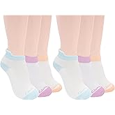 Clarks Women's Half Cushion Low Cut Tab Socks 6 Pair, White, Women's 4-10 Shoe