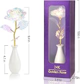 ADAZ 24k Galaxy Eternal Rose Gift Box with Vase Mother’s Day Valentines view 8