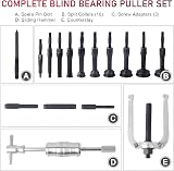 DAYUAN Blind Hole Collet Bearing Puller Set 16 pcs Inner Bearing Extractor Kit view 2