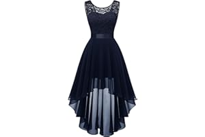 BeryLove Cocktail Formal Dresses 2025 Wedding Guest Party Prom Sleeveless Lace High Low Christmas Dress