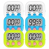 ZILLEEN 6 Pack Kitchen Timers for Cooking Digital