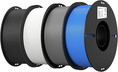 Creality Ender PLA 1.75mm 4 Pack 1KG Filament Black White Grey Blue