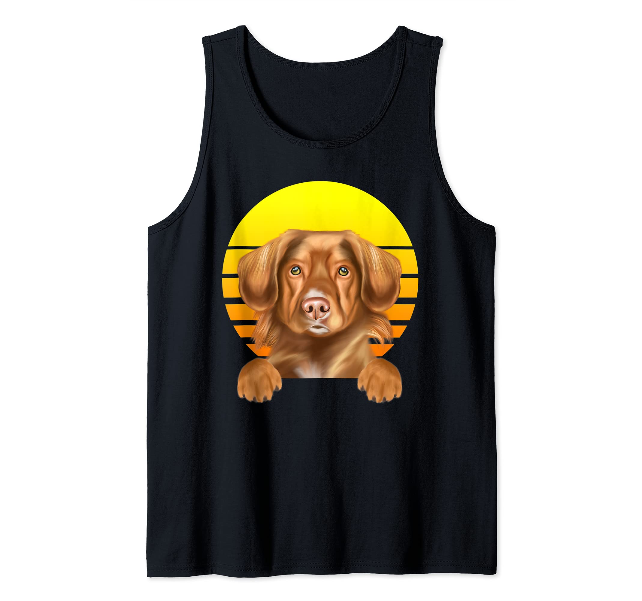 Vintage Sunset Duck Tolling Retrievers Dog Lover Tank Top