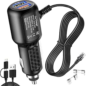 Radar Detector Power Cord,for Uniden Escort Valentine Beltronics Passport Cobra Etc Radar Detector With Dual Usb Qc3 0 Quick Charger Dc3 5