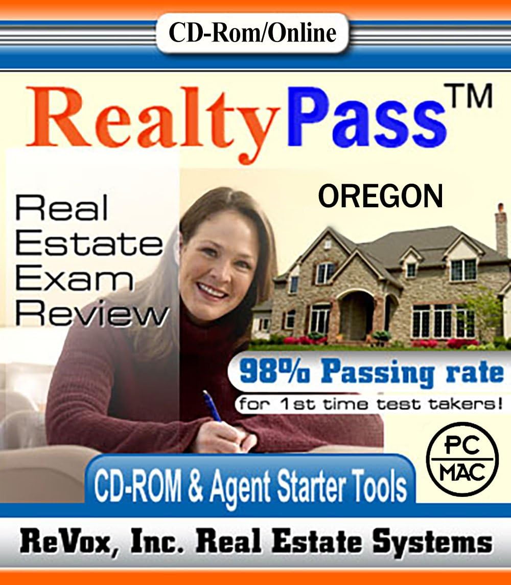 Amazon Com 2020 Oregon Broker Realty Pass Real Estate Exam Prep Study Guide Questions And Answers Interactive Software