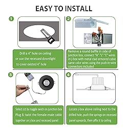 POPANU Canless Recessed Gimbal Downlight - Suitable