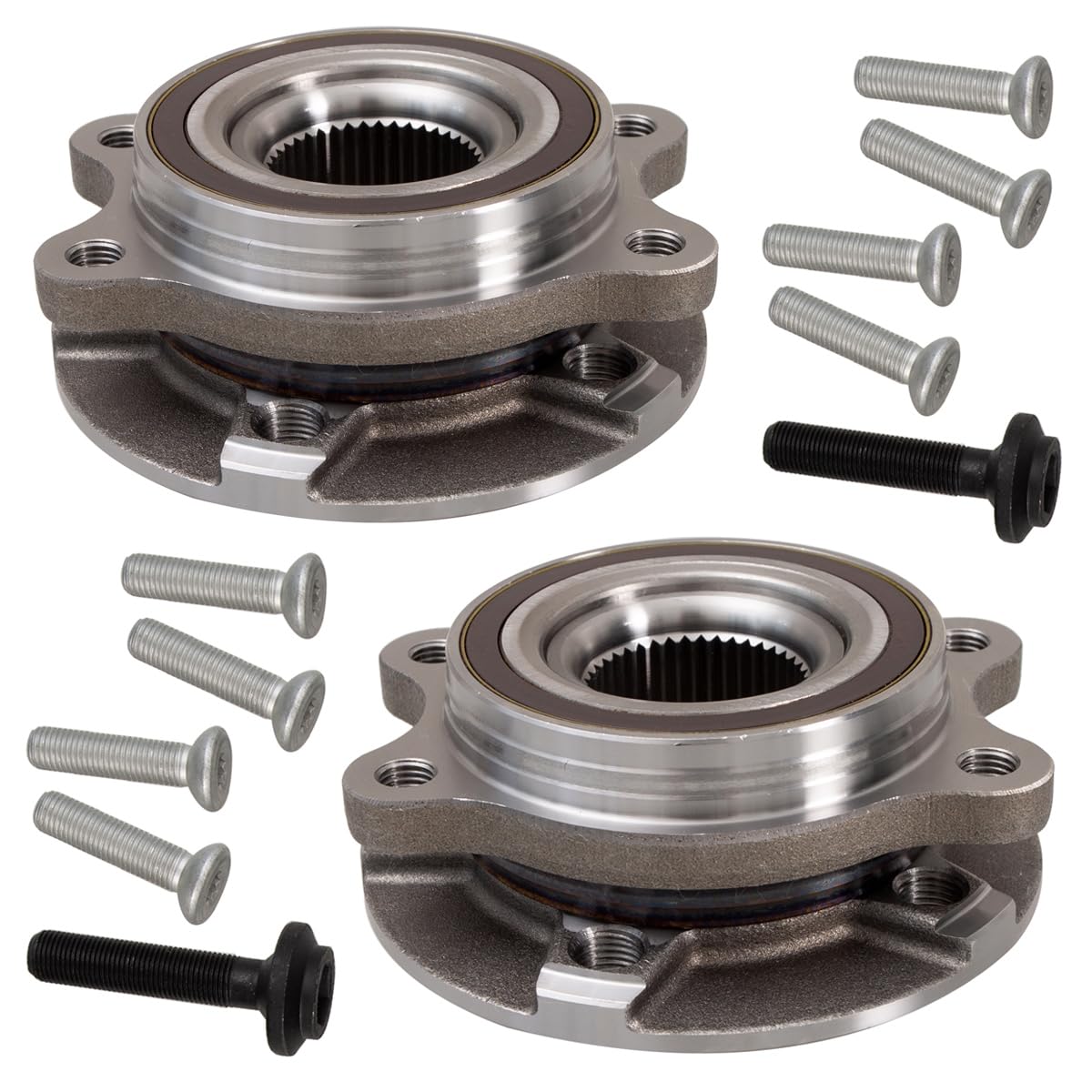 AUQDD 4H0498625A x2 Front Wheel Hub and Bearing