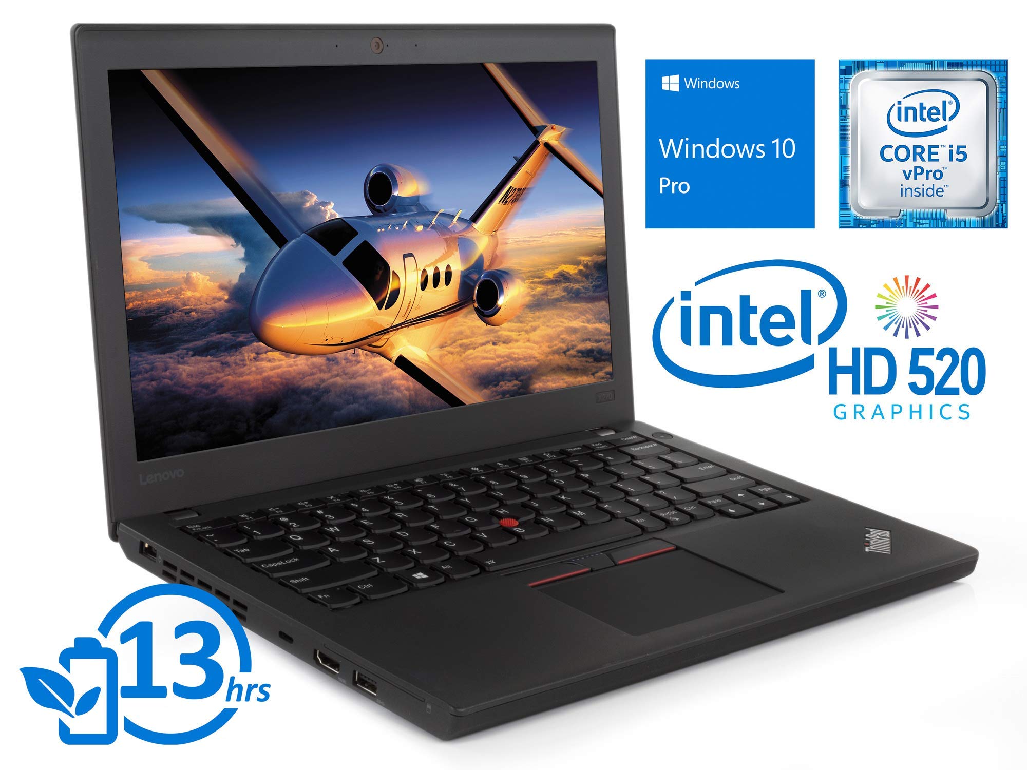 Lenovo ThinkPad X270 Laptop, 12.5" HD Display, Intel Core i5-6300U Upto 3.0GHz, 16GB RAM, 2TB SSD, H