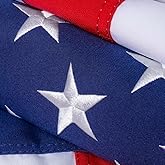 Heavy Duty Spun Polyster American Flag 2x3 FT for Outside,Tearproof Super Tough Series,Fade Resistant All Weather US Flags 2 x 3 Outdoor,Waterproof and High Wind USA Flag-Embroidered Stars, Sewn Stripes, Brass Grommets
