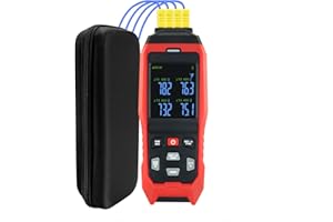Thermocouple Thermometer Data Logger 4 Channels Digital K Type Thermometer with 5000 Groups Programmable Temperature Recordin