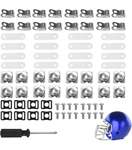 american football helmet screws 6pcs Repair Kits, Stainless Steel Helmet Mask Screw Kit Sport Football Helmet Hardware Kit Football Helmet Accessories for Football Softball Hockey Sports : Sports & Outdoors 4 steel shoulder pad T Riddell Speed helmet Screw 8-32