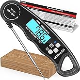 GDEALER Meat Thermometer Digital Instant Read Thermometer Ultra-Fast Cooking Food Thermometer with 4.6” Folding Probe Calibra