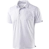 G Gradual Men's Golf Shirt Short Sleeve Print Polo Shirts for Men | Dry Fit, Breathable, Lightweight, Stretchy, Soft, Moistur