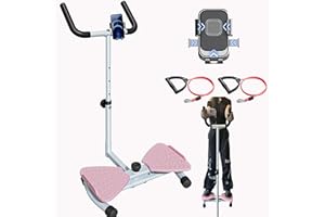 HUSYOP Waist Twisting Machine with Handlebar, Ab Twister Board with Phone Holder, 330 lbs Capacity Waist Twister for Women Belly Fat, Home Gym Exercise Equipment for Slim Waist and Core Ab Exercise