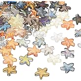 PATIKIL 60 Pcs Starfish Beads, Ocean Starfish Sea Animal Bead Bracelet Necklace Earring Making Supplies Loose Bead for DIY Craft Jewelry, Mixed