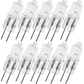 SQXBK 10PCS G4 Halogen Bulb 6V 20W Warm White Instrument Microscope Light Bulb Replacement For Heavy Machinery Marine Train Cabin Lighting