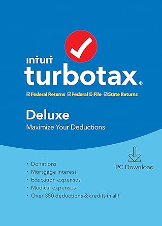 [Old Version] TurboTax Deluxe + State 2019 Tax Software [PC Download]