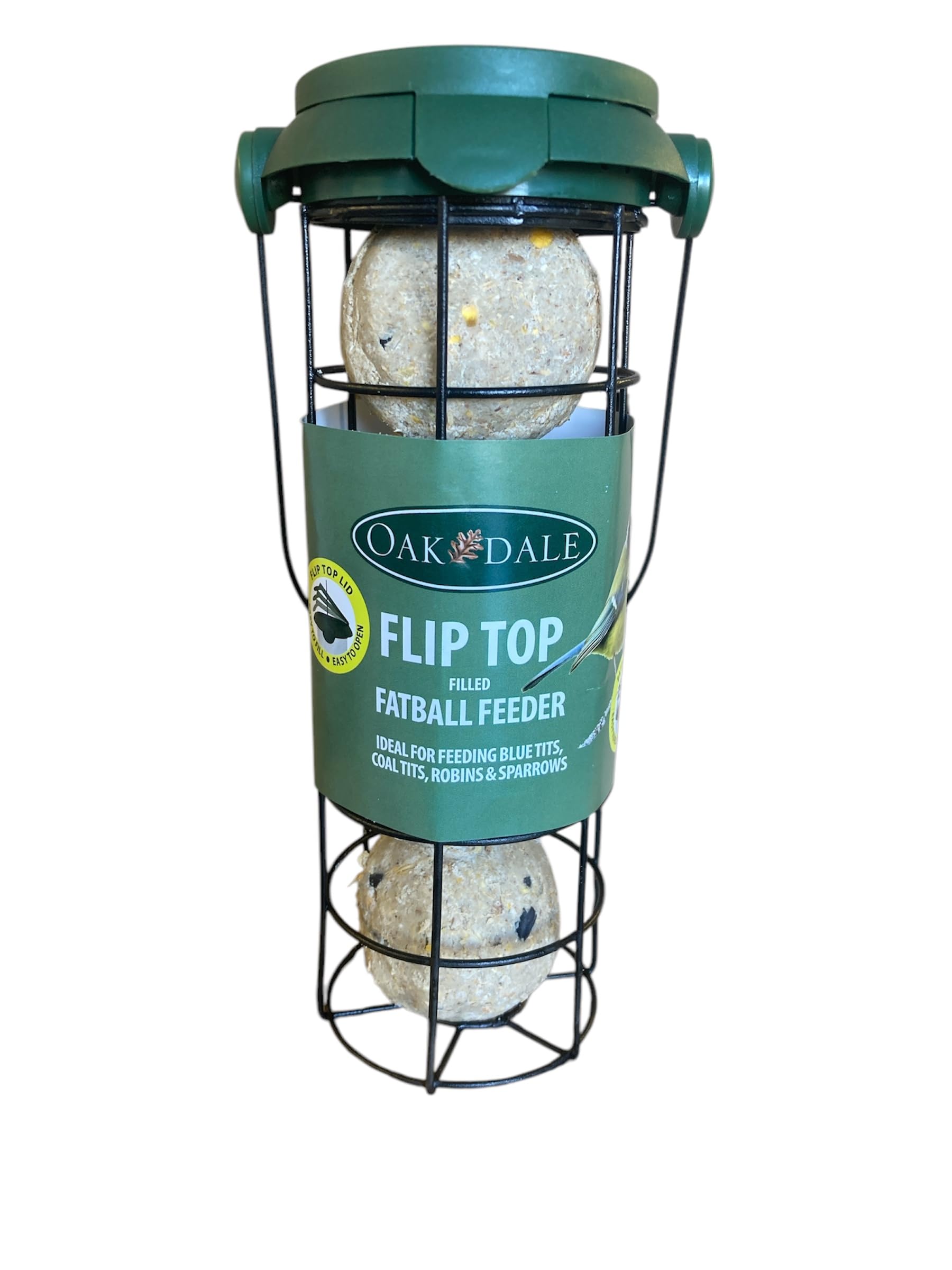 Oakdale Flip Top Premium Filled Fatball Garden Wildbird Birdfeeder